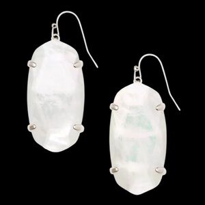 Kendra Scott Esme Silver Earrings in White Mother of Pearl